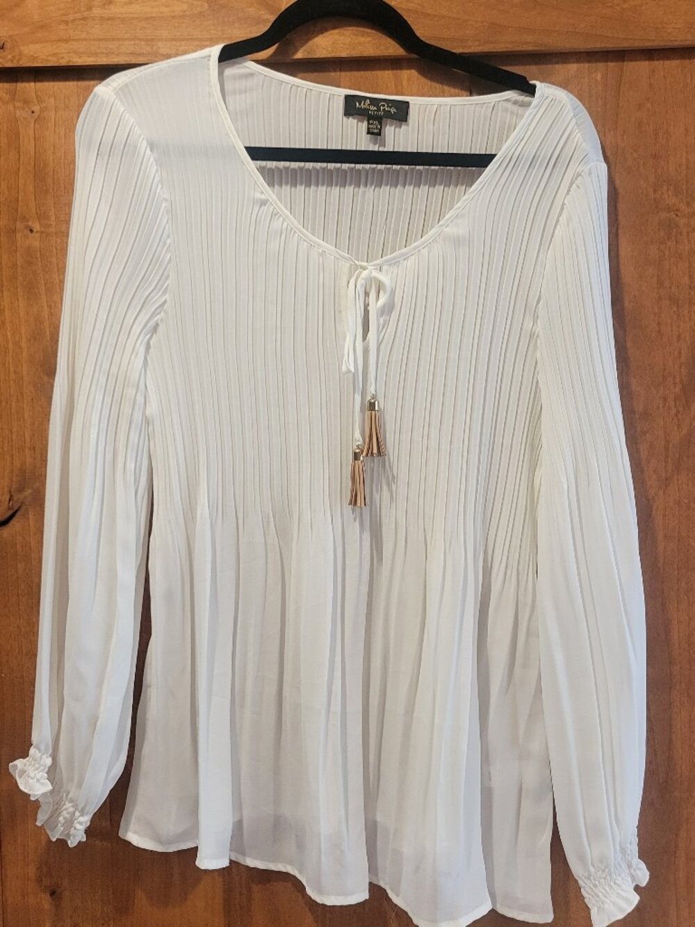 Melissa Paige Petite Flowy Top with Tassels